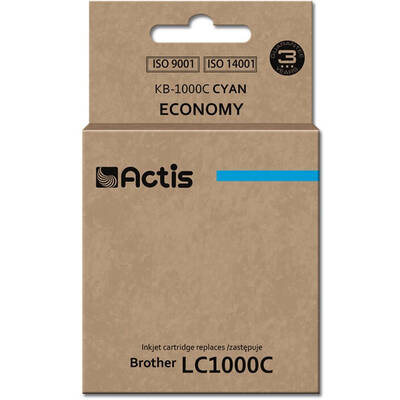 Cartus Imprimanta ACTIS COMPATIBIL KB-1000C for Brother printer; Brother LC1000C/LC970C replacement; Standard; 36 ml; cyan