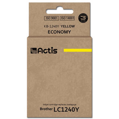 Cartus Imprimanta ACTIS COMPATIBIL KB-1240Y for Brother printer; Brother LC1240Y/LC1220Y replacement; Standard; 19 ml; yellow