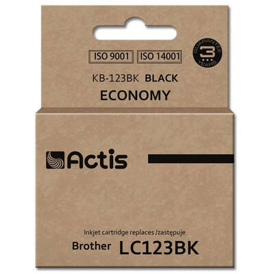 Cartus Imprimanta ACTIS COMPATIBIL KB-123Bk for Brother printer; Brother LC123BK/LC121BK replacement; Standard; 10 ml; black