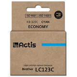 ACTIS COMPATIBIL KB-123C for Brother printer; Brother LC123C/LC121C replacement; Standard; 10 ml; cyan
