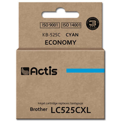 Cartus Imprimanta ACTIS COMPATIBIL KB-525C for Brother printer; Brother LC-525C replacement; Standard; 15 ml; cyan