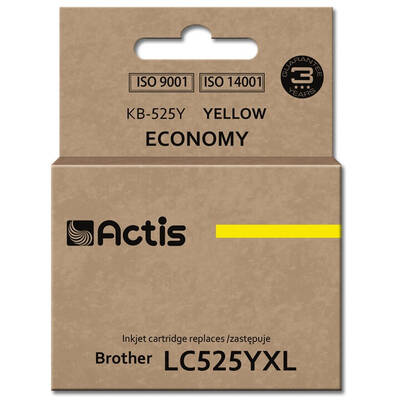 Cartus Imprimanta ACTIS COMPATIBIL KB-525Y for Brother printer; Brother LC-525Y replacement; Standard; 15 ml; yellow