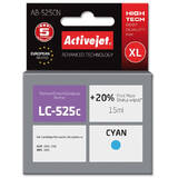 ACTIVEJET COMPATIBIL AB-525CN for Brother printer; Brother LC525C replacement; Supreme; 15 ml; cyan