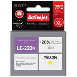 ACTIVEJET COMPATIBIL AB-223YN for Brother printer; Brother LC223Y replacement; Supreme; 10 ml; yellow