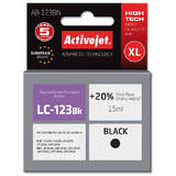 ACTIVEJET COMPATIBIL AB-123BN for Brother printer; Brother LC123Bk/LC121Bk replacement; Supreme; 15 ml; black