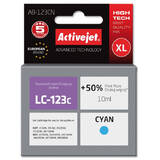 ACTIVEJET COMPATIBIL AB-123CN for Brother printer; Brother LC123C/LC121C replacement; Supreme; 10 ml; cyan