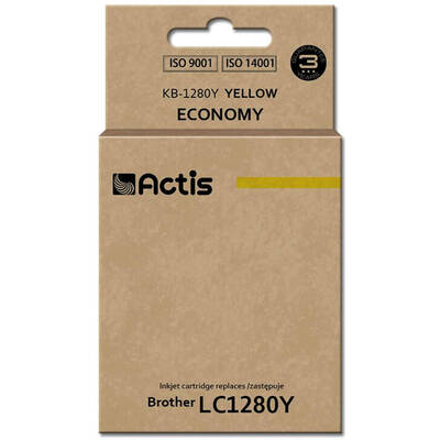 Cartus Imprimanta ACTIS COMPATIBIL KB-1280Y for Brother printer; Brother LC-1280Y replacement; Standard; 19 ml; yellow