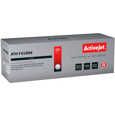 Toner imprimanta ACTIVEJET COMPATIBIL ATH-F410NX for HP printer; HP 410X CF410X replacement; Supreme; 6500 pages; black