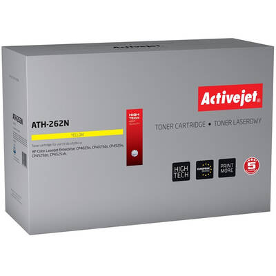 Toner imprimanta ACTIVEJET COMPATIBIL ATH-262N for HP printer; HP CE262A replacement; Supreme; 11000 pages; yellow