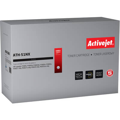 Toner imprimanta ACTIVEJET COMPATIBIL ATH-51NX for HP printer; HP 51X Q7551X replacement; Supreme; 13500 pages; black