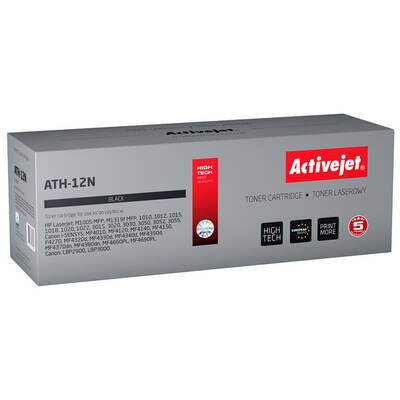 Toner imprimanta ACTIVEJET COMPATIBIL ATH-12N black for HP printer; HP 12A Q2612A, Canon FX-10, Canon CRG-703 replacement; Supreme; 2300 pages; black