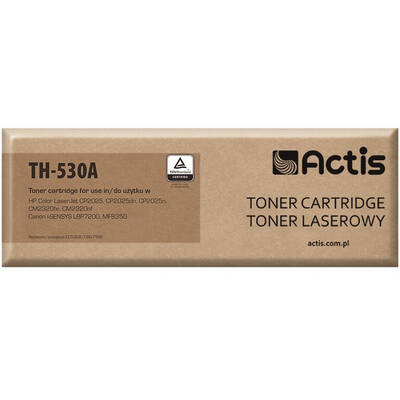 Toner imprimanta ACTIS COMPATIBIL TH-530A for HP printer; HP 304A CC530A, Canon CRG-718B replacement; Standard; 3600 pages; black