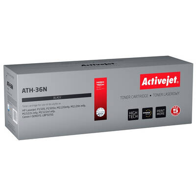 Toner imprimanta ACTIVEJET COMPATIBIL ATH-36N for HP printer; HP 36A CB436A, Canon CRG-713 replacement; Supreme; 2000 pages; black