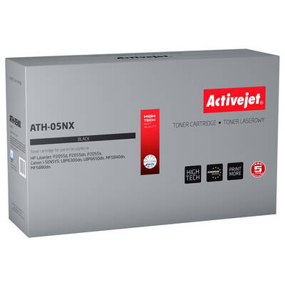 Toner imprimanta ACTIVEJET COMPATIBIL ATH-05NX for HP, Canon printers, Replacement HP 05X CE505X, Canon CRG-719H; Supreme; 6500 pages; black