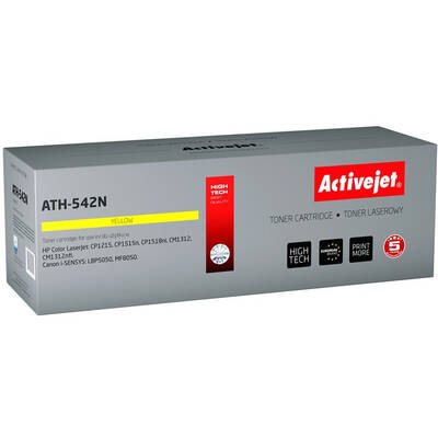 Toner imprimanta ACTIVEJET COMPATIBIL ATH-542N for HP printer; HP 125A CB542A, Canon CRG-716Y replacement; Supreme; 1600 pages; yellow