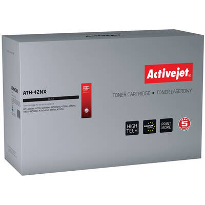 Toner imprimanta ACTIVEJET COMPATIBIL ATH-42NX for HP printer; HP 42X Q5942X replacement; Supreme; 20000 pages; black