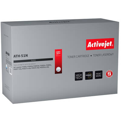 Toner imprimanta ACTIVEJET COMPATIBIL ATH-51N for HP printer; HP 51A Q7551A replacement; Supreme; 7200 pages; black