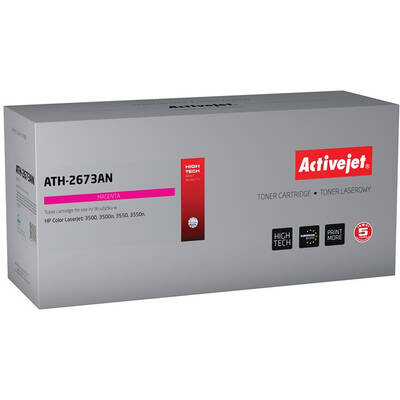 Toner imprimanta ACTIVEJET COMPATIBIL ATH-2673AN for HP printer; HP 309A Q2673A replacement; Premium; 4000 pages; magenta