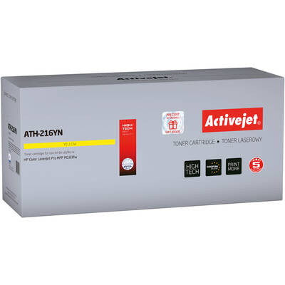 Toner imprimanta ACTIVEJET COMPATIBIL ATH-216YN for HP printer; HP 216A W2412A replacement; Supreme; 850 pages; yellow - Without chip