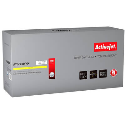 Toner imprimanta ACTIVEJET COMPATIBIL ATB-328YNX for Brother printer; Brother TN-328Y replacement; Supreme; 6000 pages; yellow