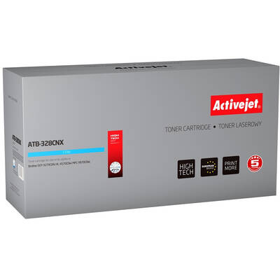 Toner imprimanta ACTIVEJET COMPATIBIL ATB-328CNX for Brother printer; Brother TN-328C replacement; Supreme; 6000 pages; cyan