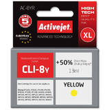 ACTIVEJET COMPATIBIL AC-8YR for Canon printer; Canon CLI-8Y replacement; 13 ml; yellow