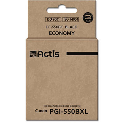 Cartus Imprimanta ACTIS COMPATIBIL KC-550Bk for Canon printer; Canon PGI-550Bk replacement; Standard; 23 ml; black (with chip)