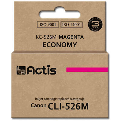 Cartus Imprimanta ACTIS COMPATIBIL KC-526M for Canon printer; Canon CLI-526M replacement; Standard; 10 ml; magenta