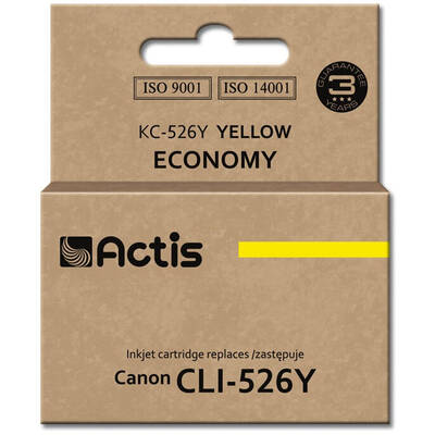 Cartus Imprimanta ACTIS COMPATIBIL KC-526Y for Canon printer; Canon CLI-526Y replacement; Standard; 10 ml; yellow