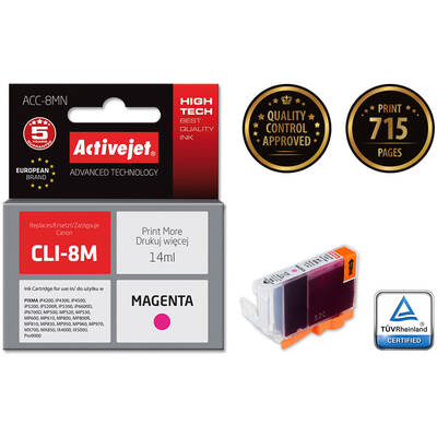 Cartus Imprimanta ACTIVEJET COMPATIBIL ACC-8MN for Canon printers, replaces Canon CLI-8M
