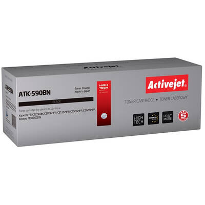 Toner imprimanta ACTIVEJET COMPATIBIL ATK-590BN for Kyocera printer; Kyocera TK-590K replacement; Supreme; 7000 pages; black