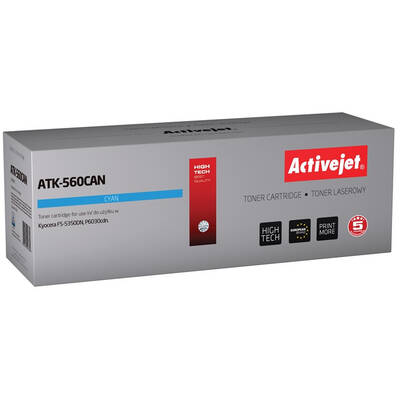 Toner imprimanta ACTIVEJET COMPATIBIL ATK-560CAN for Kyocera printer; Kyocera TK-560C replacement; Premium; 10000 pages; cyan