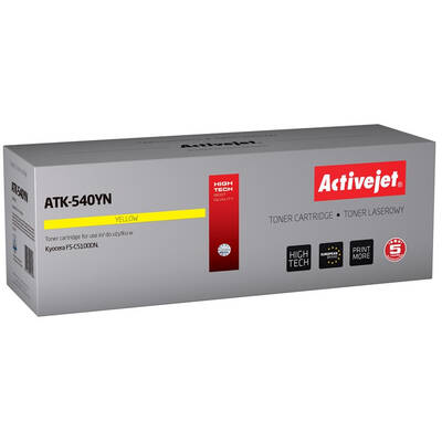 Toner imprimanta ACTIVEJET COMPATIBIL ATK-540YN for Kyocera printer; Kyocera TK-540Y replacement; Supreme; 4000 pages; yellow