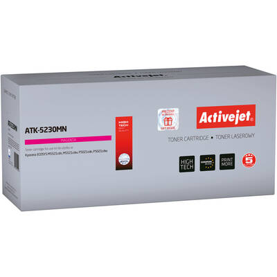 Toner imprimanta ACTIVEJET COMPATIBIL ATK-5230MN for Kyocera printer; Kyocera TK-5230M replacement; Supreme; 2200 pages; magenta