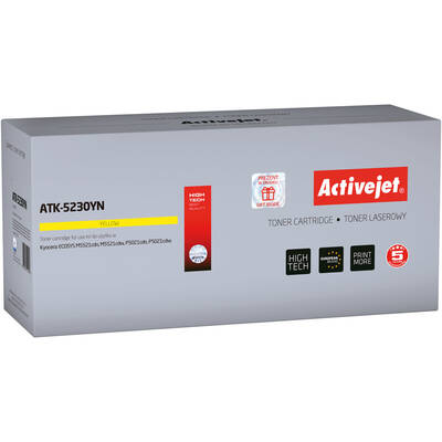 Toner imprimanta ACTIVEJET COMPATIBIL ATK-5230YN for Kyocera printer; Kyocera TK-5230Y replacement; Supreme; 2200 pages; yellow