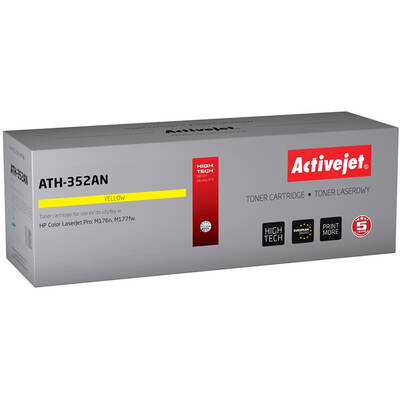 Toner imprimanta ACTIVEJET Compatibil ATH-352AN for HP printer; HP CF352A replacement; Supreme; 1100 pages; yellow