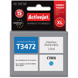 ACTIVEJET Compatibil AE-34CNX for Epson printer, Epson 34XL T3472 replacement; Supreme; 14 ml; cyan