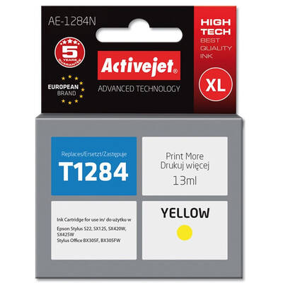 Cartus Imprimanta ACTIVEJET Compatibil AE-1283N for Epson printer, Epson T1283 replacement; Supreme; 13 ml; magenta AE-1284N for Epson printer, Epson T1284 replacement; Supreme; 13 ml; yellow