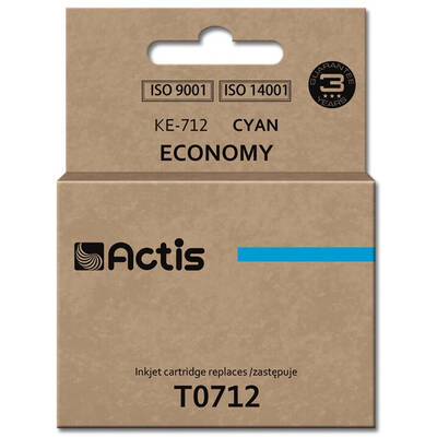Cartus Imprimanta ACTIS Compatibil KE-712 for Epson printer; Epson T0712/T0892/T1002 replacement; Standard; 13.5 ml; cyan