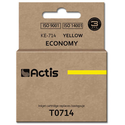 Cartus Imprimanta ACTIS Compatibil KE-714 for Epson printer; Epson T0714/T0894/T1004 replacement; Standard; 13.5 ml; yellow