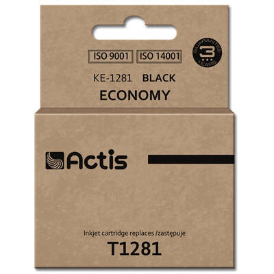 Cartus Imprimanta ACTIS Compatibil KE-1281 for Epson printer; Epson T1281 replacement; Standard; 15 ml; black