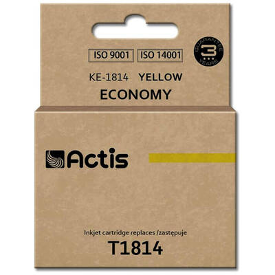 Cartus Imprimanta ACTIS Compatibil KE-1814 for Epson printer; Epson T1814 replacement; Standard; 15 ml; yellow