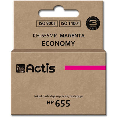 Cartus Imprimanta ACTIS Compatibil KH-655MR for HP printer; HP 655 CZ111AE replacement; Standard; 12 ml; magenta