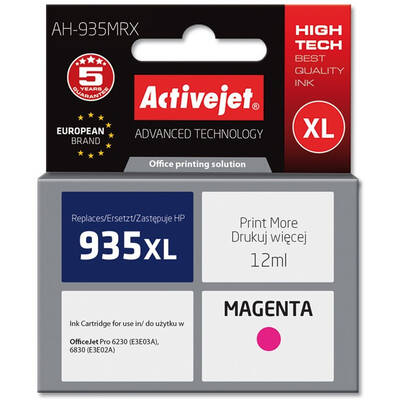 Cartus Imprimanta ACTIVEJET Compatibil AH-935MRX for HP printer; HP 935XL C2P25AE replacement; Premium; 12 ml; magenta