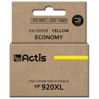 Cartus Imprimanta ACTIS Compatibil KH-920YR for HP printer; HP 920XL CD974AE replacement; Standard; 12 ml; yellow