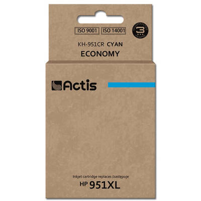 Cartus Imprimanta ACTIS Compatibil KH-951CR for HP printer; HP 951XL CN046AE replacement; Standard; 25 ml; cyan
