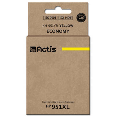 Cartus Imprimanta ACTIS Compatibil KH-951YR for HP printer; HP 951XL CN048AE replacement; Standard; 25 ml; yellow