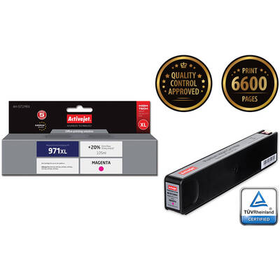 Cartus Imprimanta ACTIVEJET Compatibil AH-971MRX for HP printer; HP 971XL CN627AE replacement; Premium; 100 ml; magenta