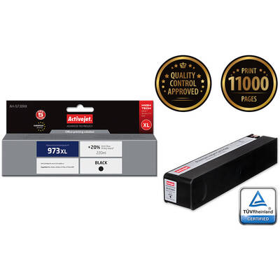 Cartus Imprimanta ACTIVEJET Compatibil AH-973BRX for HP printer; HP 973XL L0S07AE replacement; Premium; 220 ml; black
