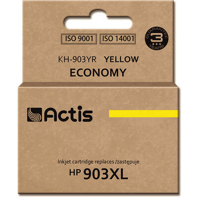 Cartus Imprimanta ACTIS Compatibil KH-903YR for HP printer; HP 903XL T6M11AE replacement; Standard; 12 ml; yellow - New Chip
